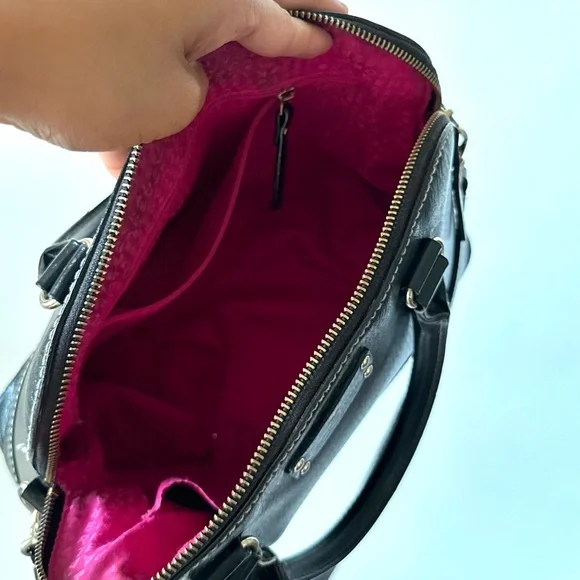 KATE SPADE NEW YORK Wellesley Leather Satchel Purse Crossbody/Black~Orig.$335! - Picture 10 of 17